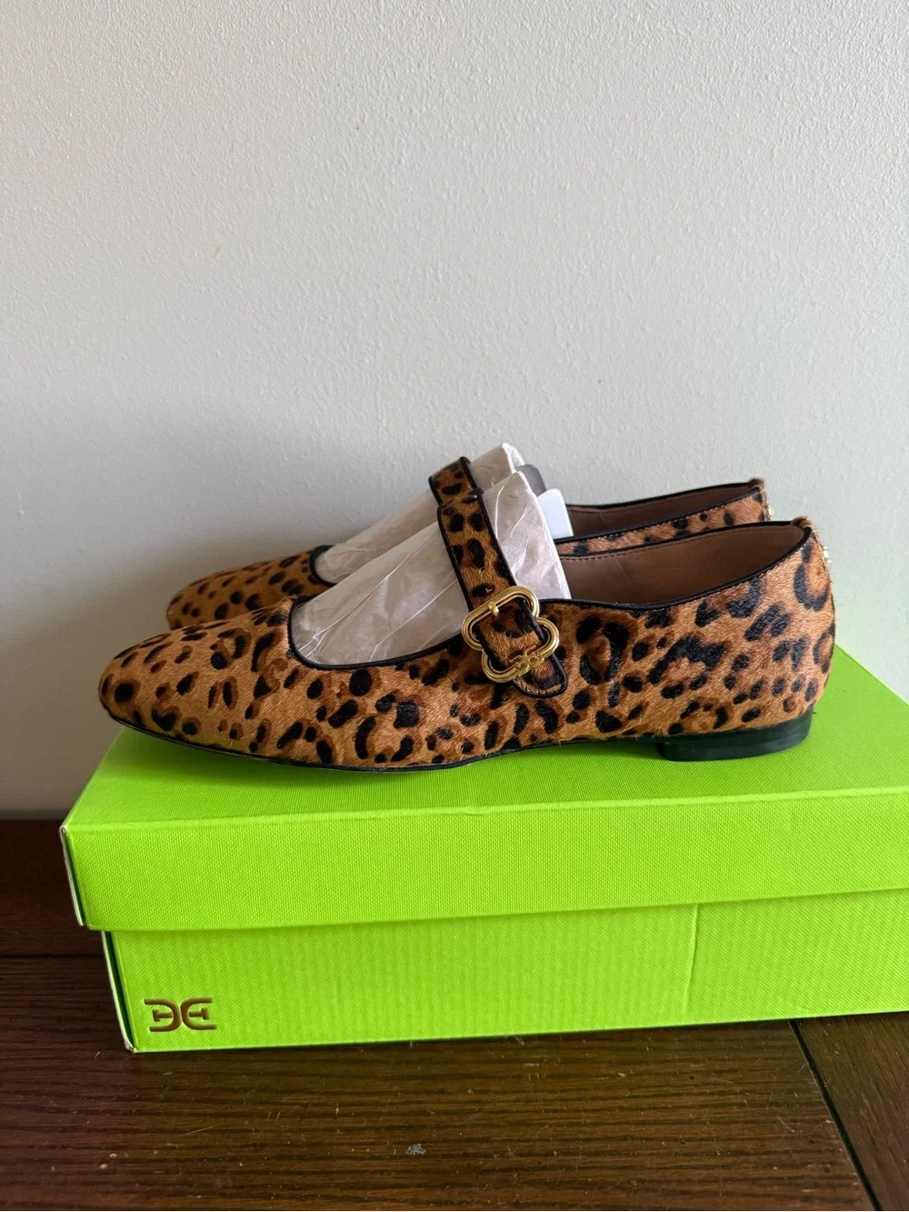 Sam Edelman Michaela Mary Jane Leopard Prinr NEW